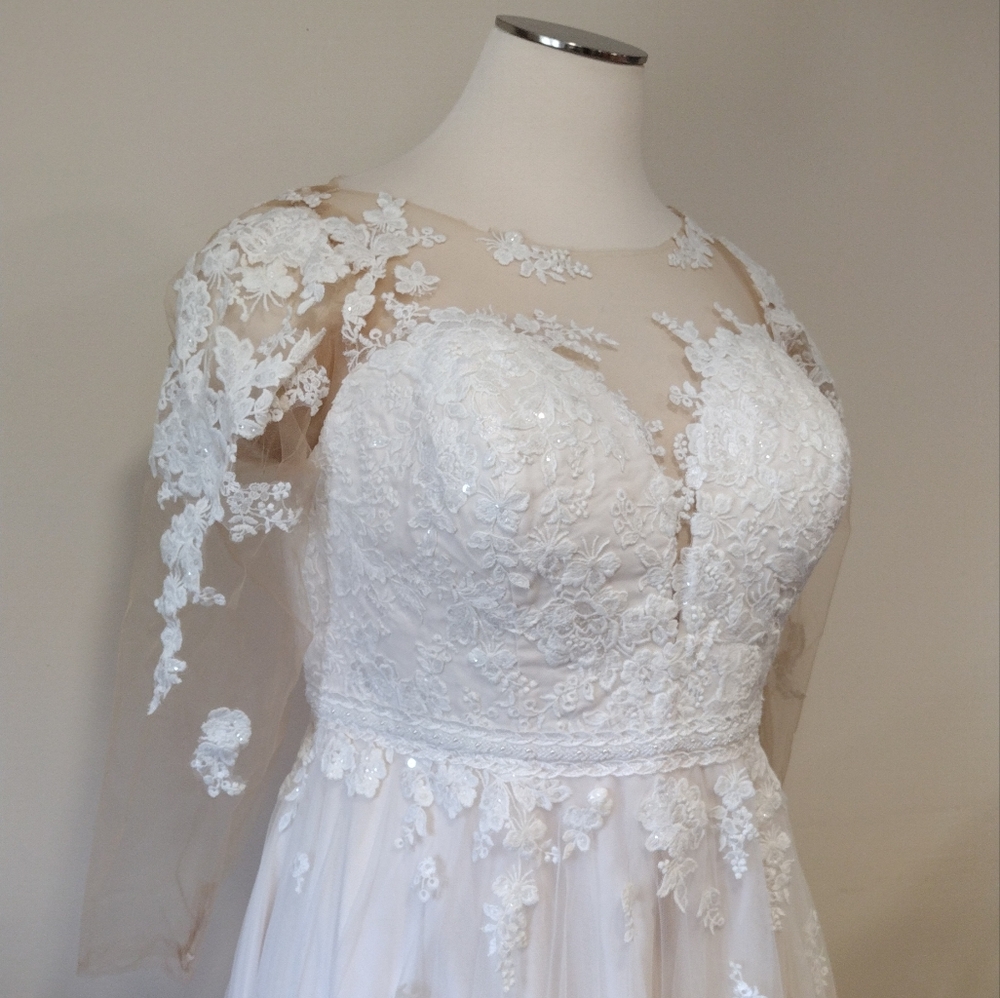 Plus Size- Stella York Wedding Dress with Added Sleeves